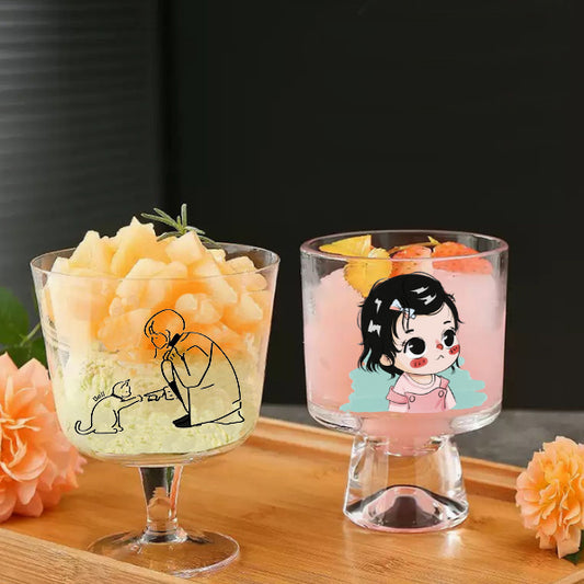 似顔絵グラス