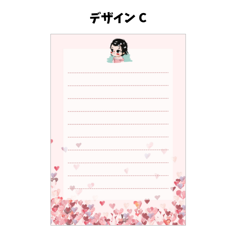似顔絵レターセット
