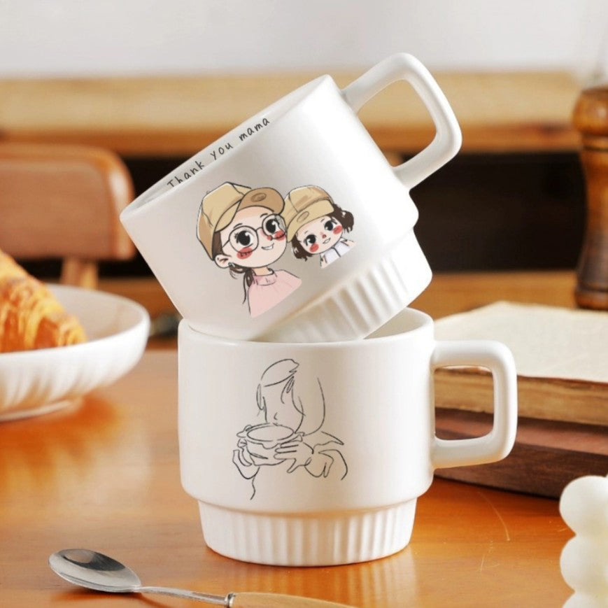 似顔絵 スタッキングマグ